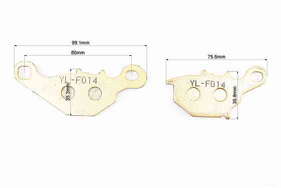 Гальмівні колодки (дискові) Suzuki AD100 / RM 80 / RM 85 / DR-Z 125; KAWASAKI KLX 125L / KMX 125 к-кт жовті Київ