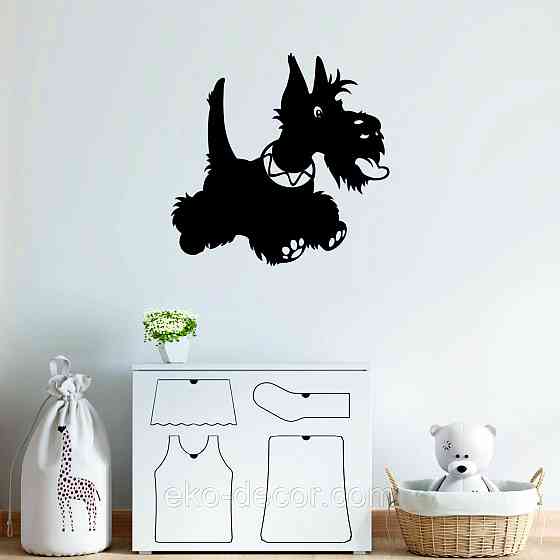 Декоративне настінне Панно «Шотланський тер'єр», Декор на стіну Чорний Київ