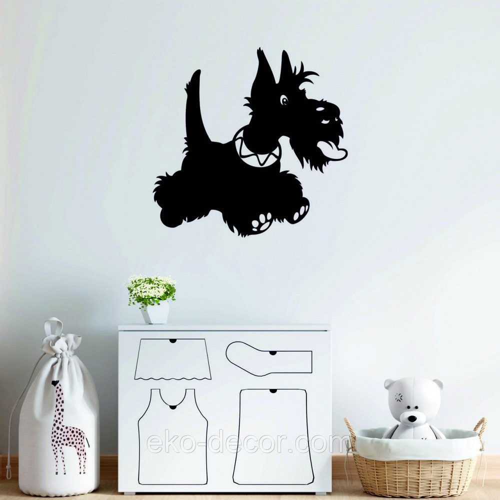 Декоративне настінне Панно «Шотланський тер'єр», Декор на стіну Чорний Київ - фото 3