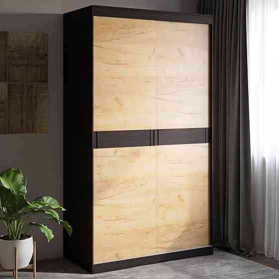 Шафа-купе Еверест Соната 1200 дводверна 120х60х217 венге темний + дуб крафт золотий (DTM-2393) Дніпро