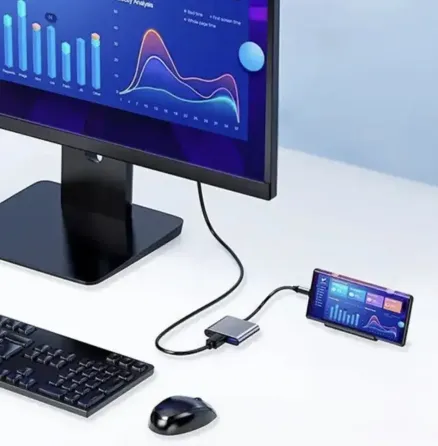 Перехідник адаптер 3в1 із Type-C на HDMI, USB, USB-C / Конвертер Full HD, 1080p, 4K, 2K, UHD Запоріжжя