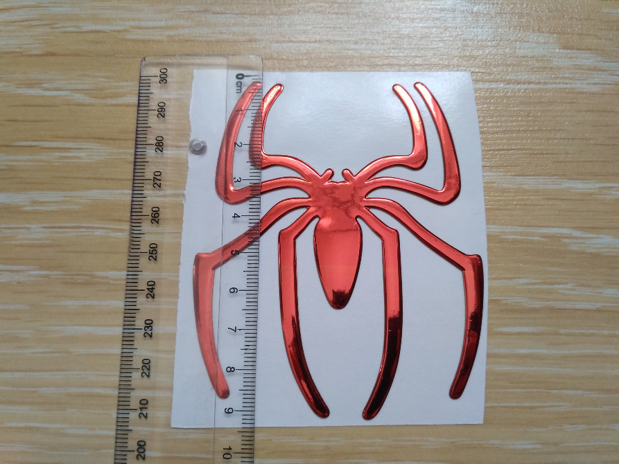 Наклейка Павук опукла Червона Київ - фото 4