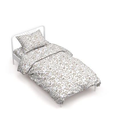 Постельное белье Home Line Вензель шоколад бязь полуторный (161416) Винница - изображение 1