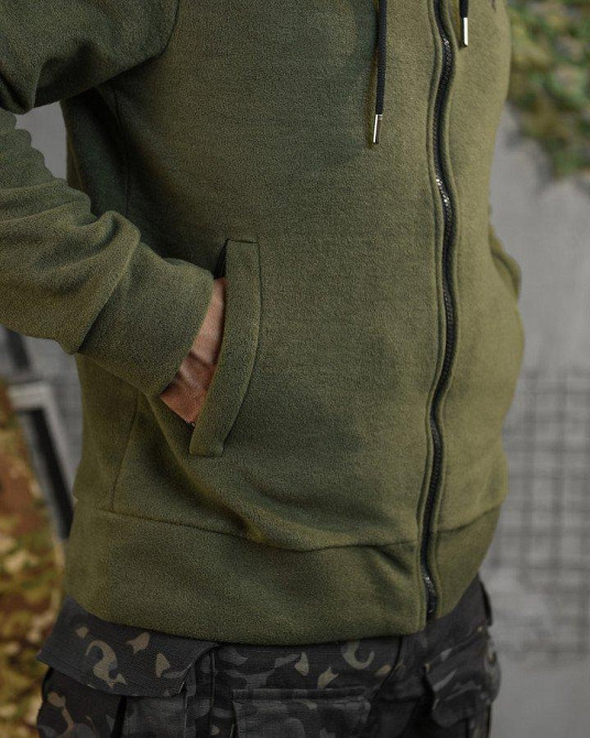 Тактическая кофта флисовка олива  на змейке Одесса - изображение 9