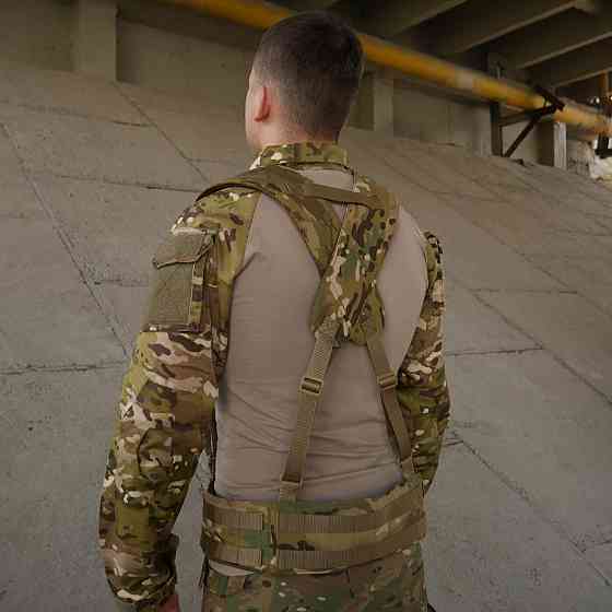 Тактичний розвантажувальний пояс рпс Kiborg R-2 рпс мультикам із стрічками пояс розгрузка з лямками матеріал Cordura     WAR Львів