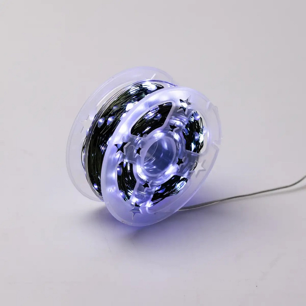 Гірлянда роса на пульті 50 метрів на 500 led світлодіодів крапля на зеленому дроті біла 500L50MGW Коломия - фото 2