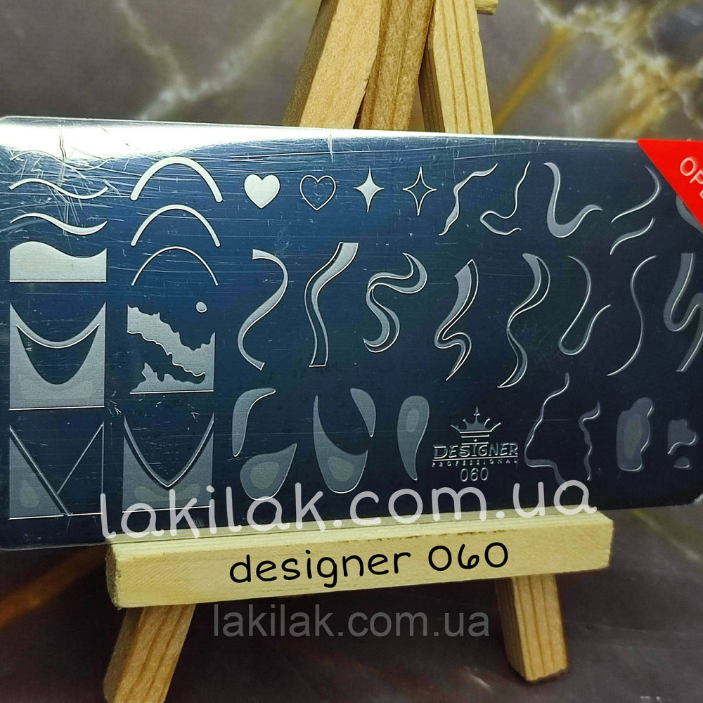 Пластина 060 для стемпінгу Designer Professional (12х6см) Херсон - фото 1