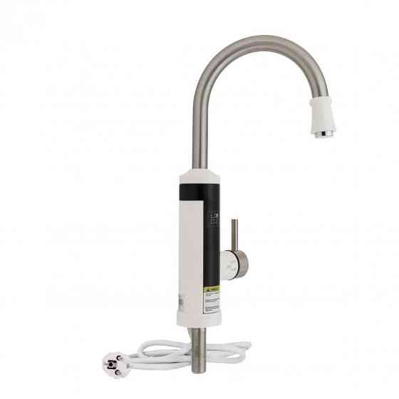 Проточний кран-водонагрівач кухонний для кухні Lidz Warm 059 LDWAR059WNK35878 White / Nickel Харків
