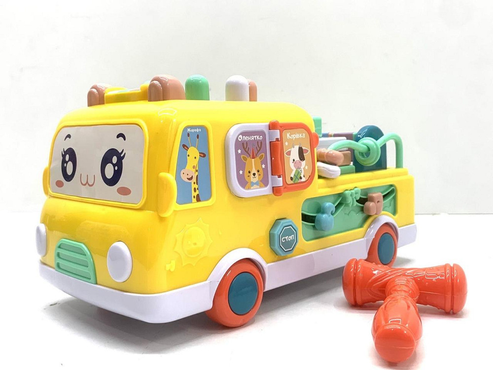Автобус інтерактивний TK Group українське озвучування казки пісні вірші міні ігри Жовтий (TK-32602) Чернігів - фото 1