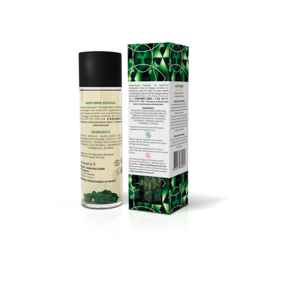 Розпродаж!!! Масажна олія EXSENS Aventurine Avocado (антистрес) 100мл (термін 12.2026) Sex Aura Київ - фото 2