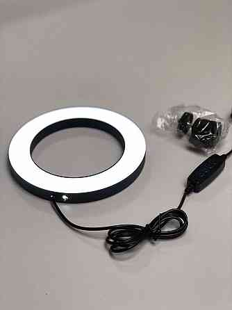 Кільцева світлодіодна LED лампа 16 см з тримачем для телефону Киев