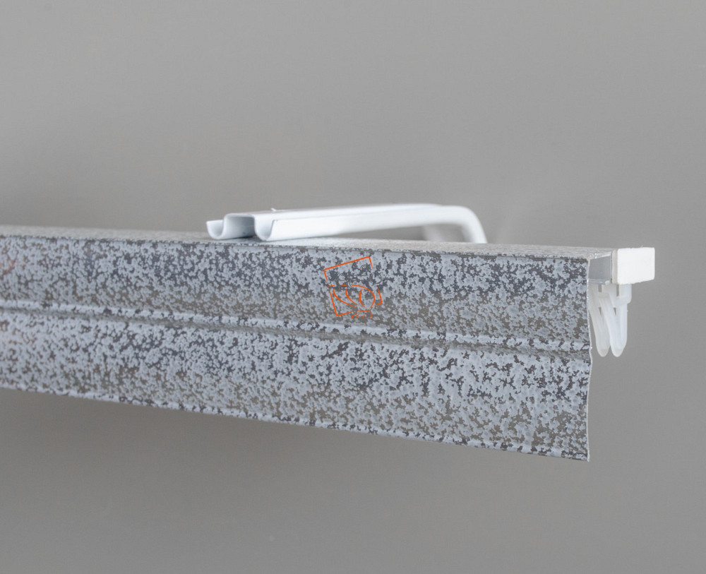 Алюминиевый карниз БР-05 молотковое серебро Бровары - изображение 1