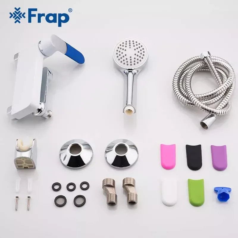 Смеситель для ванны с душевым гарнитуром Frap F3234 белый/хром Киев - изображение 7