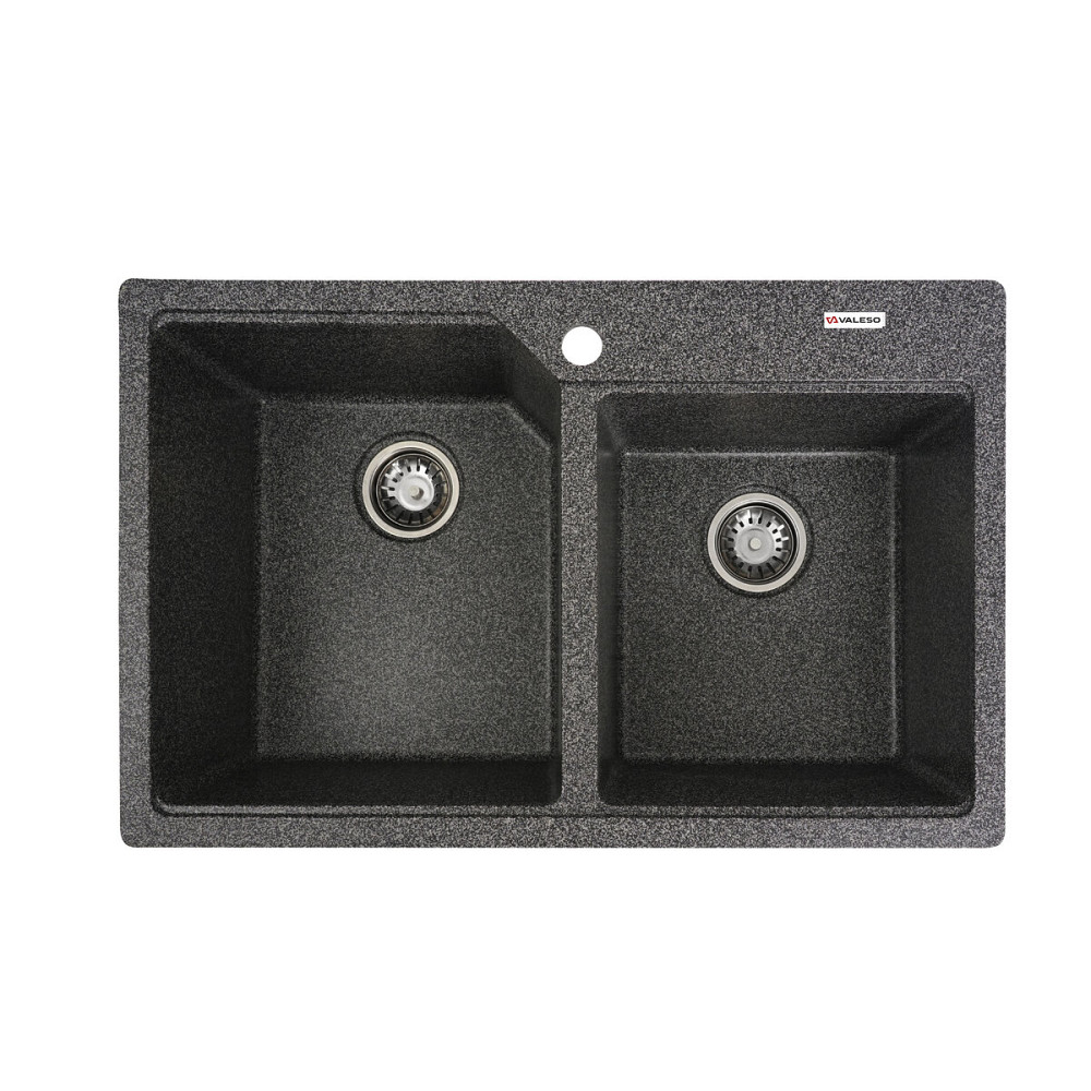 Гранітна мийка для кухні VALESO HARMONY 7850 матова Графіт Коломыя - изображение 1