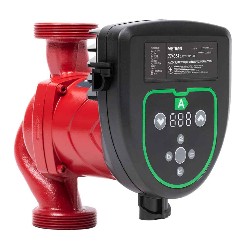 Насос циркуляційний енергоощадний 50-130 Вт Hmax 8 м Qmax 130 л/хв Ø 2" 180 мм + гайки Ø11⁄4" WETRON (774364) Київ - фото 3