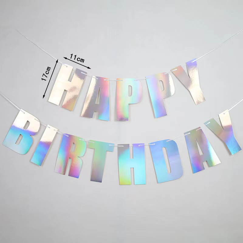Гирлянда Happy Birthday растяжка one size перламутровый Киев - изображение 3