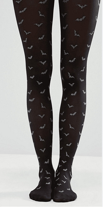 Детские колготы Летучие мыши с блестками для Хэллоуина 40 den 134-140 на 8-10 лет черный Киев - изображение 2