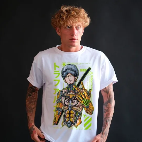 Футболка для подростка мальчика с принтом Ван Пис Кібер Трафальгар Ло W Размер 160 Anime10045 Днепр