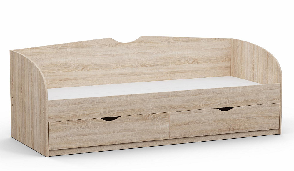Ліжко односпальне L-10, Дуб Сонома, 2030х934х766 Львів - фото 1