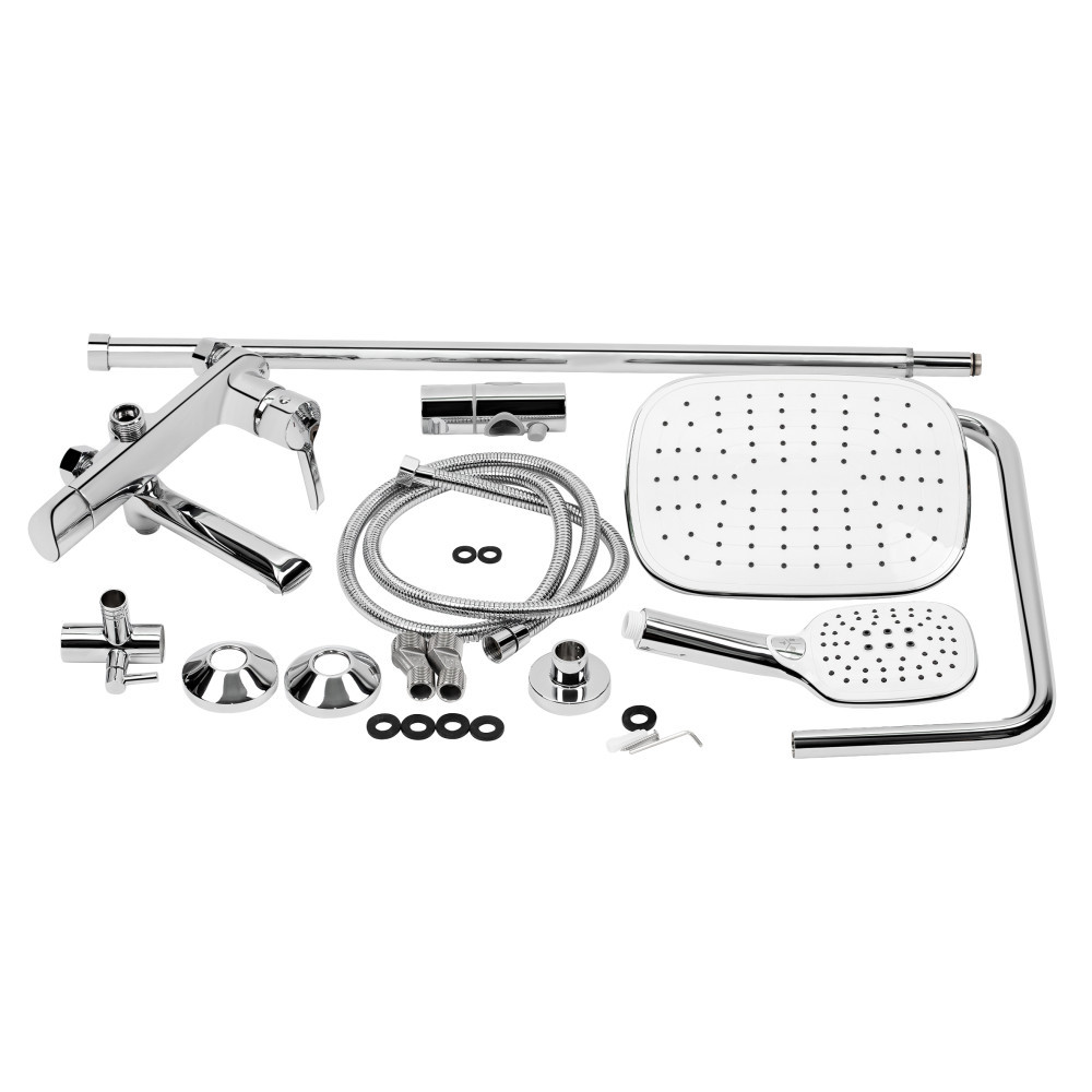 Душова система універсальна Qtap Grand на три споживачі (з виливом) QTGRACRM1004 Chrome Київ - фото 10