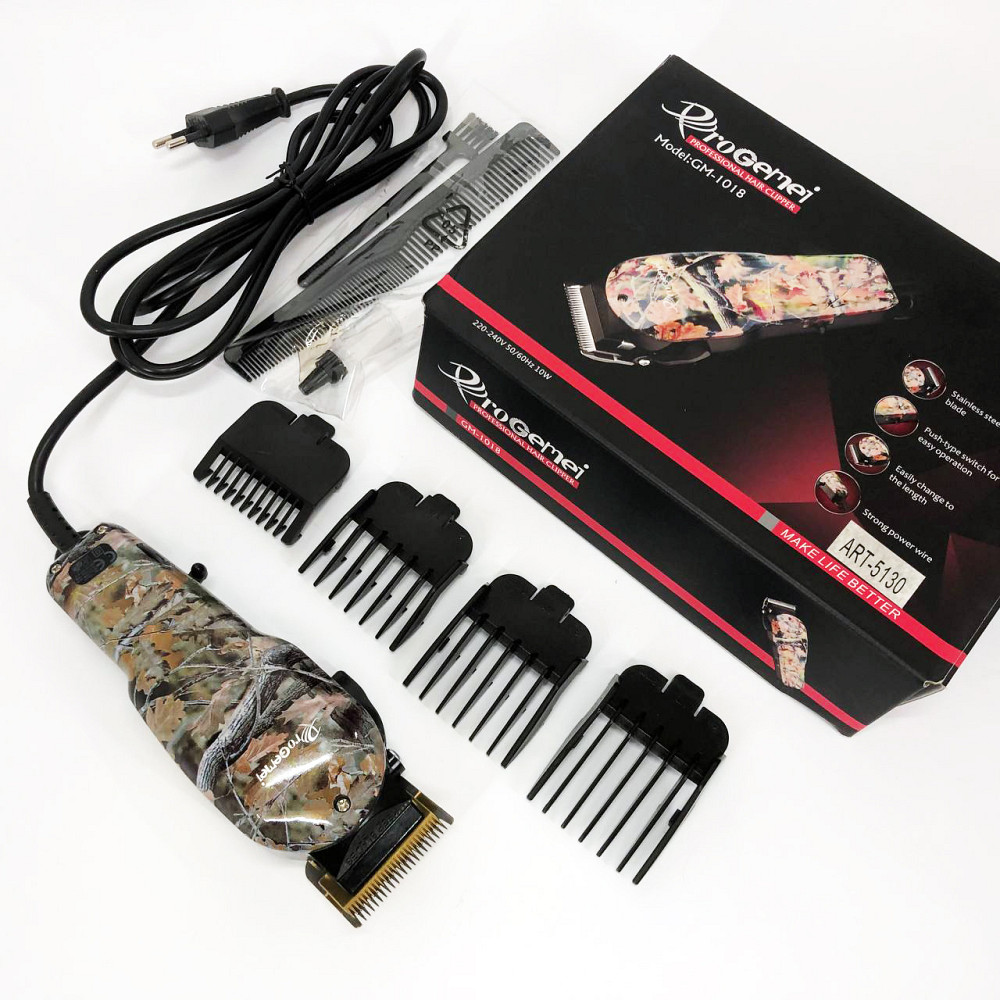 Электробритва для стрижки головы GEMEI GM-1018, Машинка для стрижки волос проводная QZ-98 Львов - изображение 6