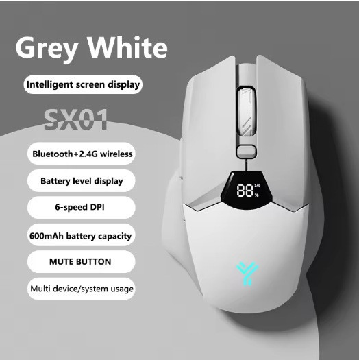 Мишка Бездротова Ігрова SX01 600 мАг Bluetooth DPI для Пк і ноутбуків Біла Запоріжжя - фото 4