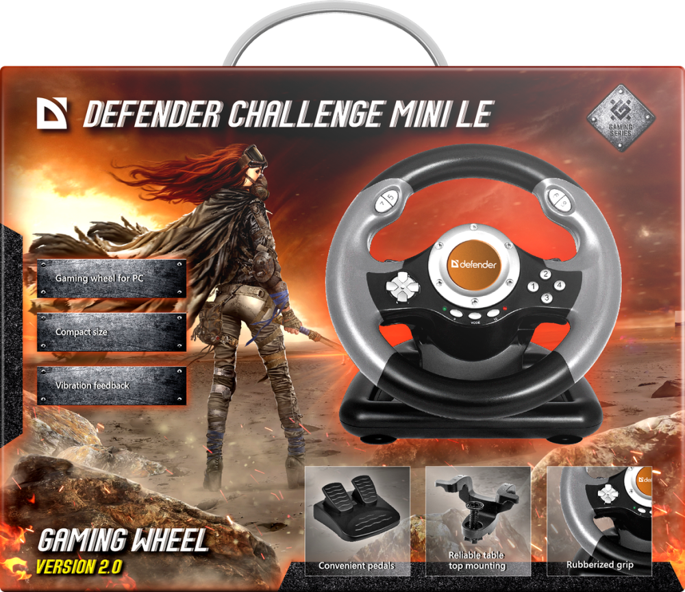 Ігрове кермо Defender Challenge Mini LE USB 10 кнопок Маніпулятор для ігор Вінниця - фото 9