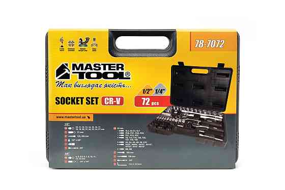 MASTERTOOL Набір інструментів MASTERTOOL ¼"&½" 72 шт 4-13 мм 10-27 мм кейс 78-7072 Киев