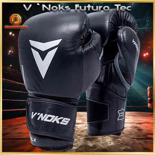 Боксерские перчатки V`Noks Futuro Tec 10 унций (Винокс) Черные, натуральная кожа, премиум защита Киев