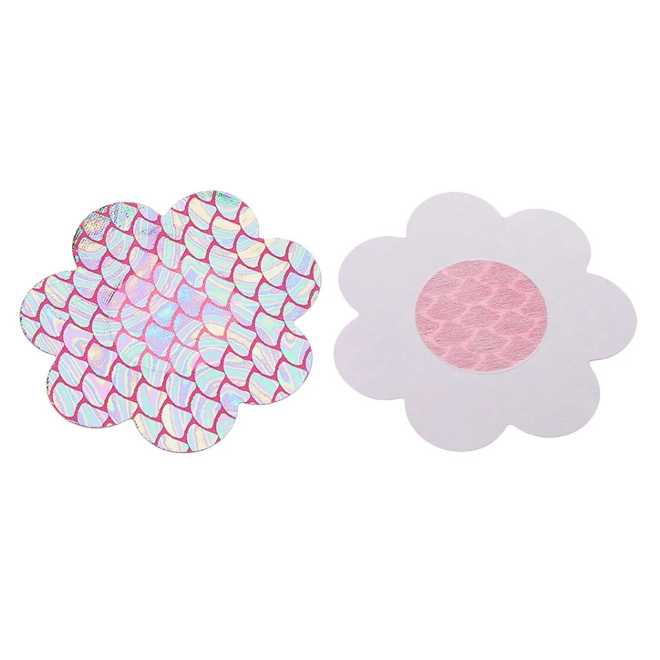 Наклейки на груди Квіточки 8 см різнобарвний Київ - фото 1