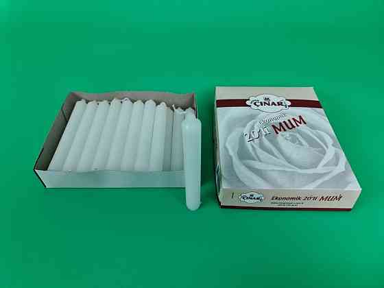 Свеча в коробке 13 см Ø 1.7 см 25 грамм 20шт./уп. (малая) (20 шт) Харьков