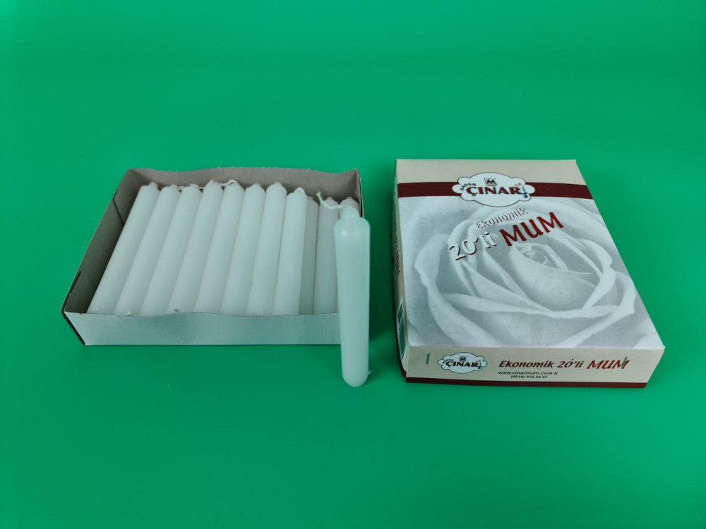 Свічка в коробці 13 см Ø 1.7 см 25 грамів 20 шт./пач. (мала) (20 шт.) Харків - фото 1