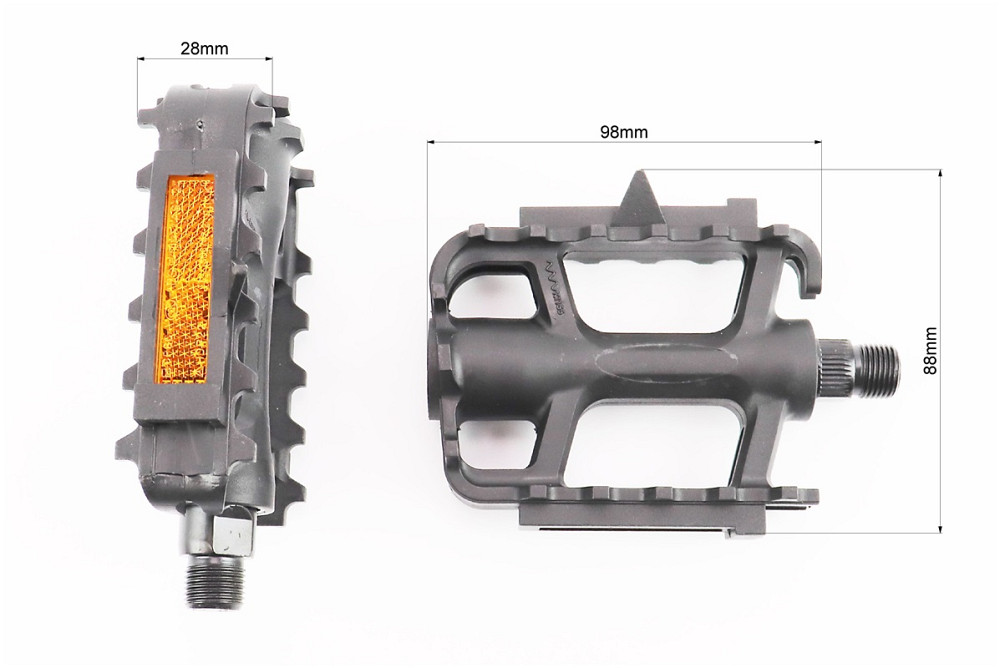 Педалі MTB 9/16" (107x80x27mm) пластикові, чорні NW-311 Київ - фото 2