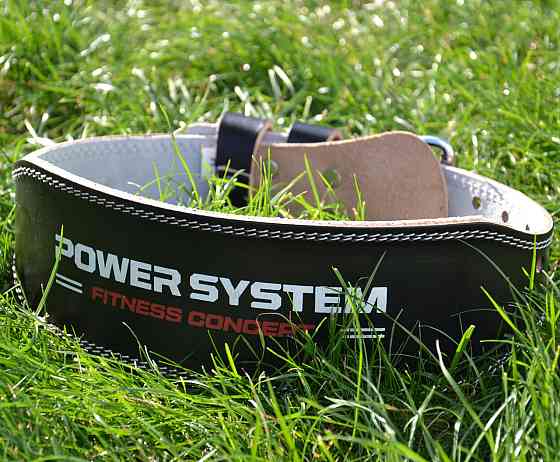 Пояс для важкої атлетики Power System PS-3100 Power шкіряний Black L Каменское