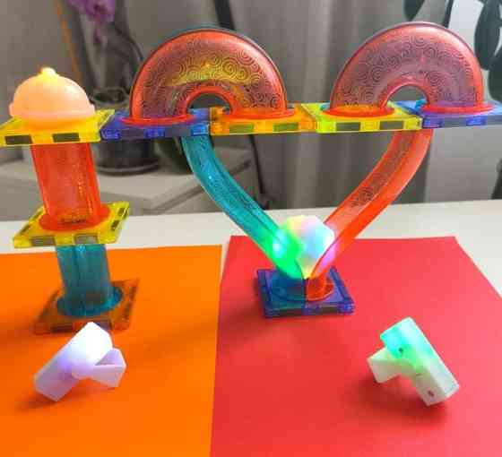 Магнітний конструктор STEM+підсвітка,великі деталі,магнитный конс-р Київ