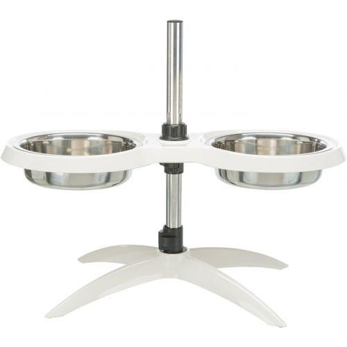 Миска Trixie для собак, на регулируемой подставке, белая, 2х2,4 л, d:25 см (меламин/металл) Винница - изображение 4