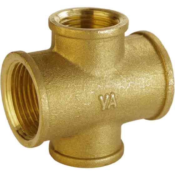 Крестовина редукционная латунная 3/4″ВР х 1/2″ВР х 3/4″ВР х 1/2″ВР литейная А4606А VA (000025523) Киев