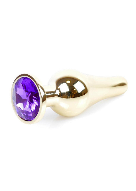 Анальна пробка - Jewellery Gold Long Plug Purple Sex Aura Київ - фото 8
