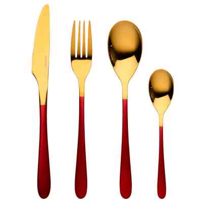 Набір столових приборів Bergner Lisboa red 16 предметів (BG-45148-RD) Вінниця