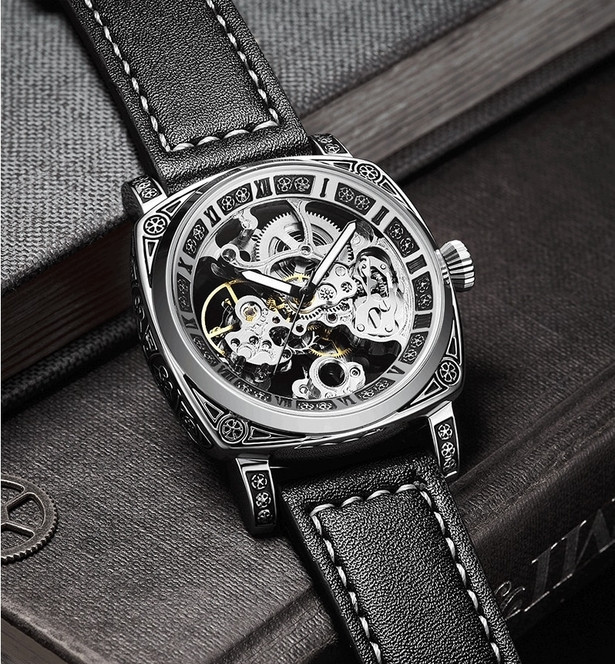 Годинник чоловічий механічний WishDoIt Baron Steel (2 ремінці) Вінниця - фото 10