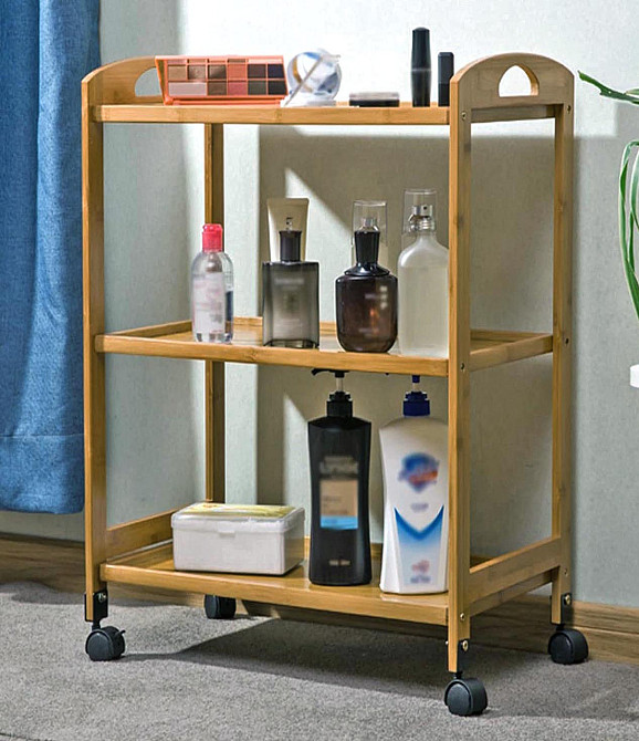 Этажерка для ванной на колёсиках 