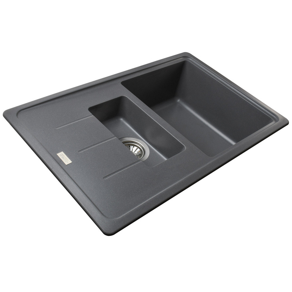 Гранітна мийка Globus Lux IZEO сірий металік 780x500мм-А0003 (000008799) Київ - фото 3