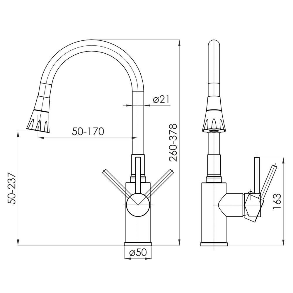 Смеситель для кухни IMPRESE ARGO-S хром f03409001EC Киев - изображение 2
