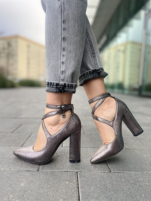 Туфлі жіночі MISSKA срібні еко-шкіра каблук 10см 36р.37р.38р. (3605) Коломыя - изображение 3
