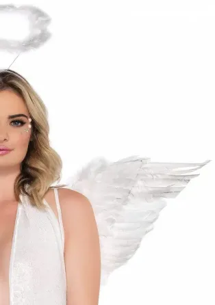 Крила ангела Leg Avenue Marabou Feather Angel Wings, справжнє пір'я Львів