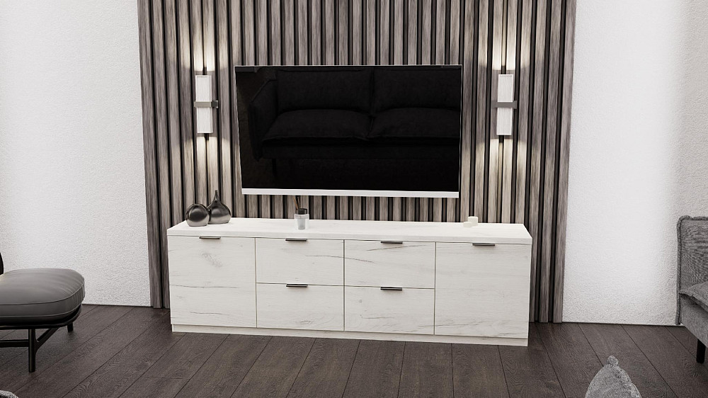 Тумба TV №6, Білий, 2000/420/600 Львів - фото 2