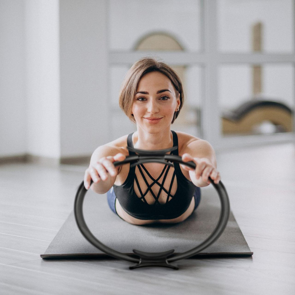 Кольцо для пилатеса Gymtek армированное стекловолокно 38см черный Киев - изображение 2