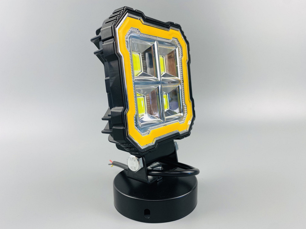 Фара LED квадратна, 32W біле та жовте світло, 112 мм х 128 мм х 37 мм (ширина). 9-60V. Мукачево - фото 6