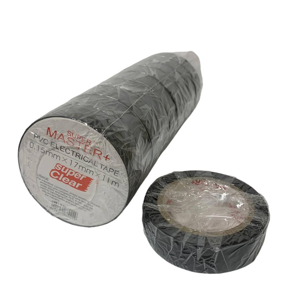 Изолента MASTER+ 0.15мм×17мм×11м — электроизоляционная лента, прочная, эластичная, термостойкая Харьков - изображение 4
