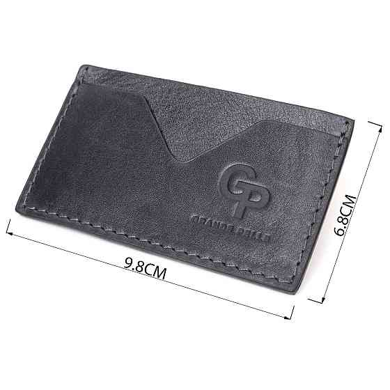 Зручний кард-кейс із натуральної шкіри GRANDE PELLE 11631 Синій Київ